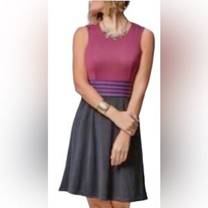 41 Hawthorne knit dress , size Small.  Color block maroon,purple and black.